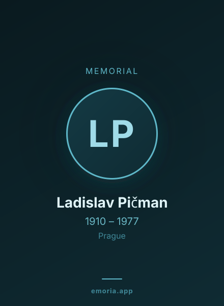Memorial portrait of Ladislav Pičman