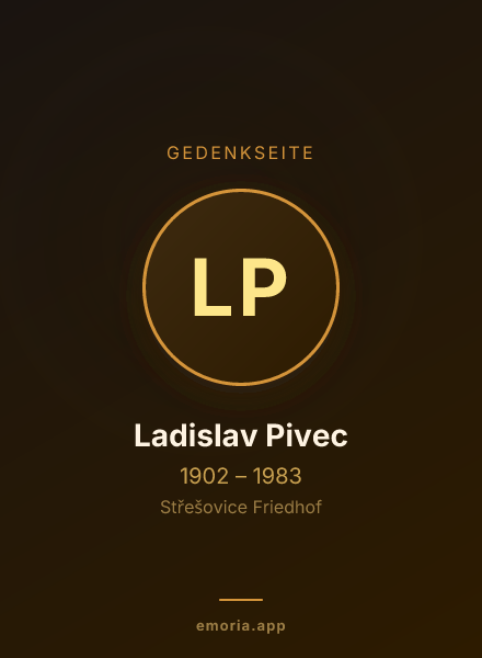 Gedenkportrait von Ladislav Pivec