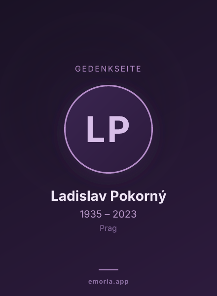 Gedenkportrait von Ladislav Pokorný
