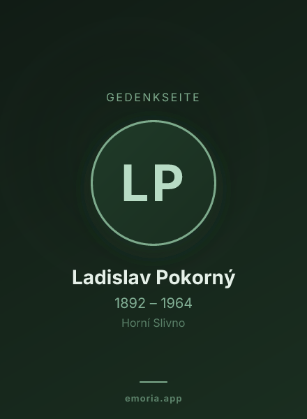 Gedenkportrait von Ladislav Pokorný
