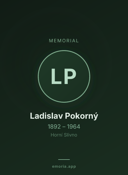 Memorial portrait of Ladislav Pokorný
