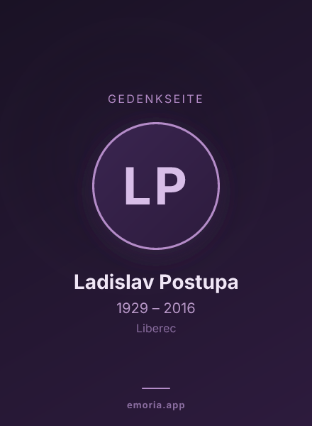 Gedenkportrait von Ladislav Postupa