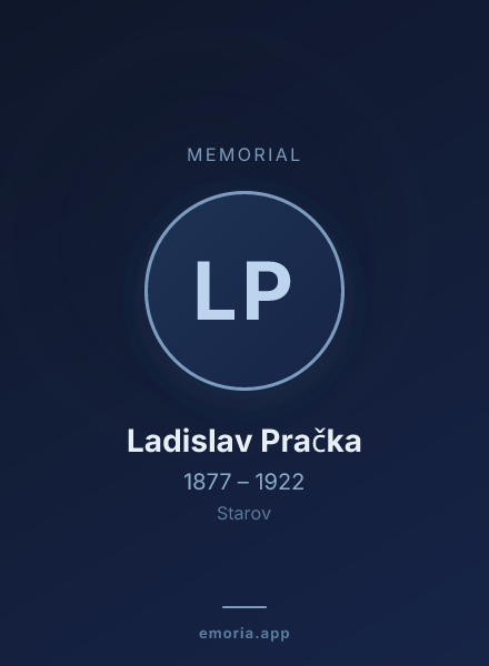 Memorial portrait of Ladislav Pračka