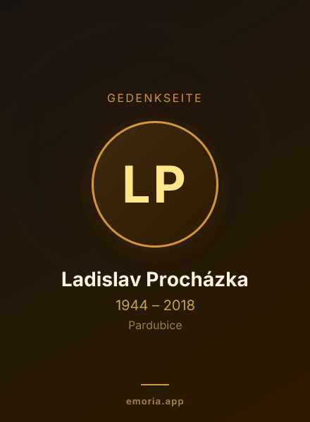 Gedenkportrait von Ladislav Procházka