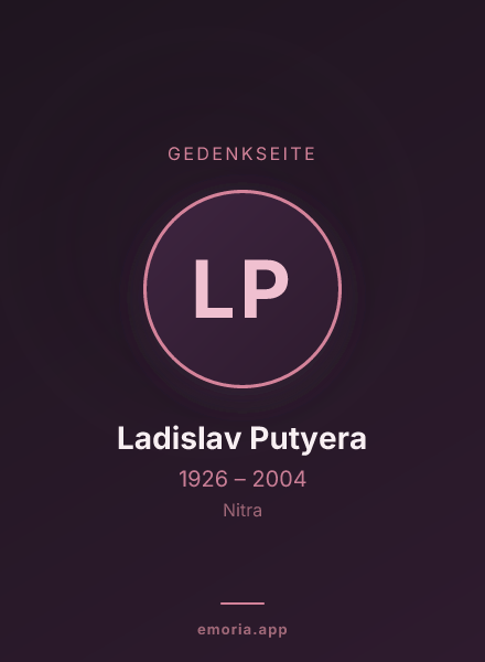 Gedenkportrait von Ladislav Putyera