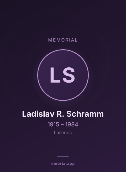 Memorial portrait of Ladislav R. Schramm