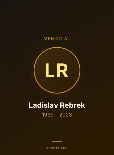 Memorial portrait of Ladislav Rebrek