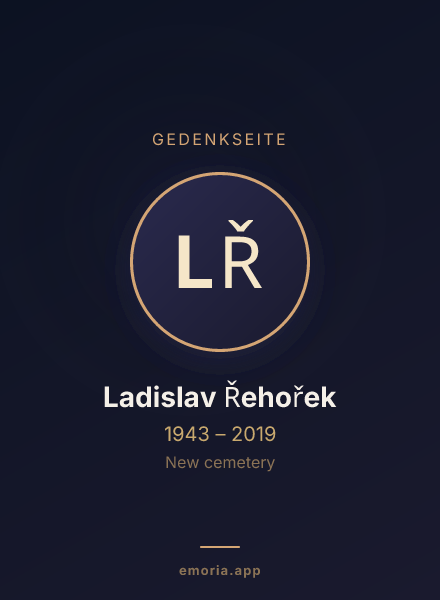 Gedenkportrait von Ladislav Řehořek