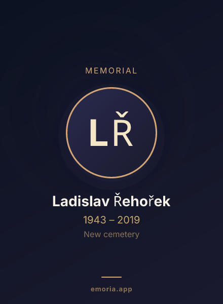 Memorial portrait of Ladislav Řehořek