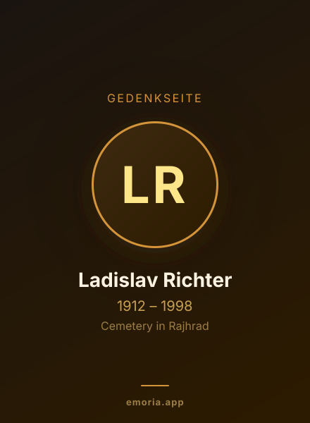 Gedenkportrait von Ladislav Richter