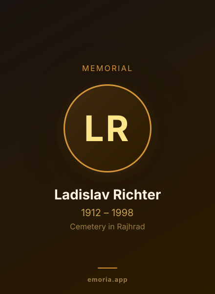 Memorial portrait of Ladislav Richter