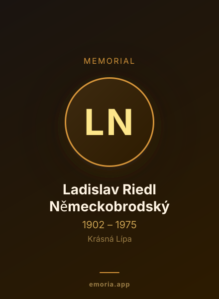 Memorial portrait of Ladislav Riedl Německobrodský