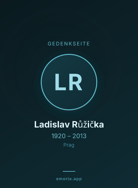 Gedenkportrait von Ladislav Růžička