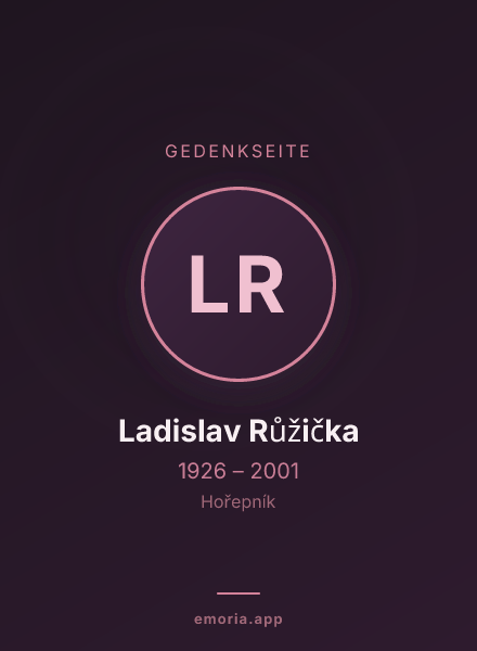 Gedenkportrait von Ladislav Růžička