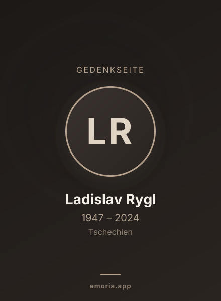 Gedenkportrait von Ladislav Rygl