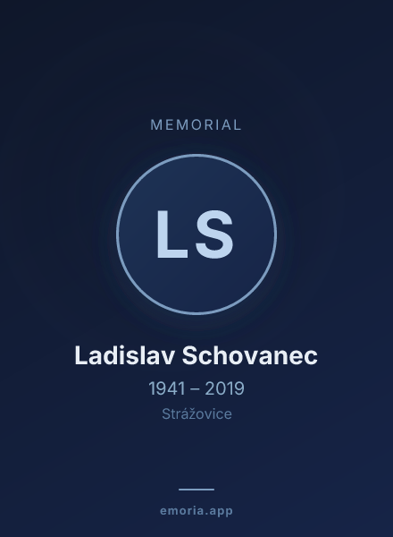 Memorial portrait of Ladislav Schovanec