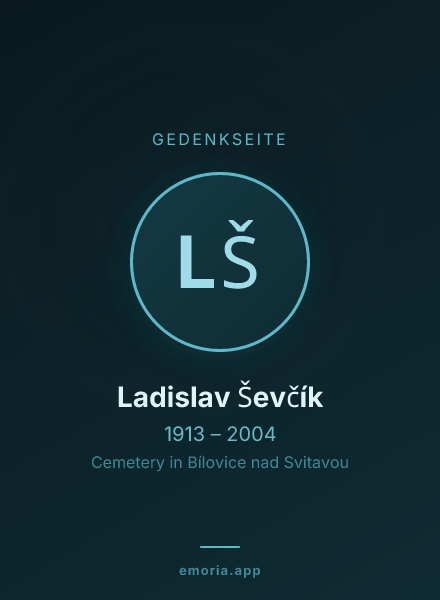 Gedenkportrait von Ladislav Ševčík