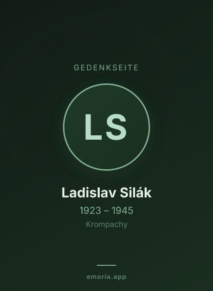Gedenkportrait von Ladislav Silák