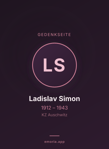Gedenkportrait von Ladislav Simon