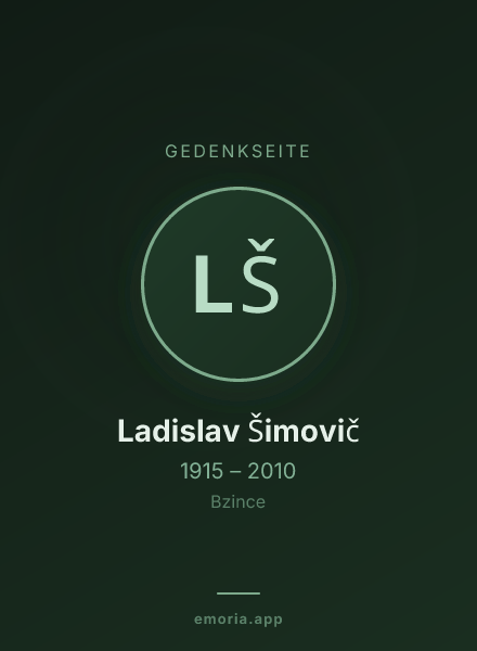 Gedenkportrait von Ladislav Šimovič