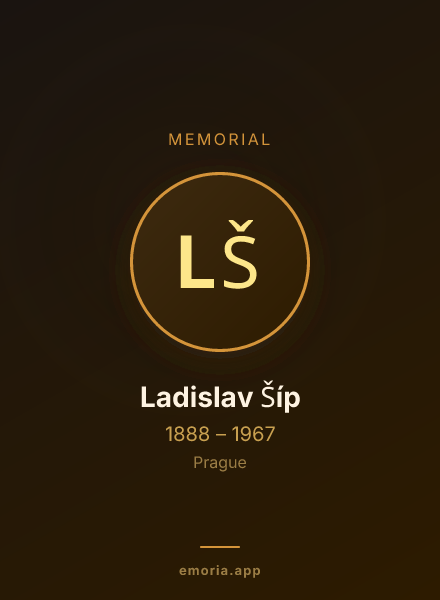 Memorial portrait of Ladislav Šíp