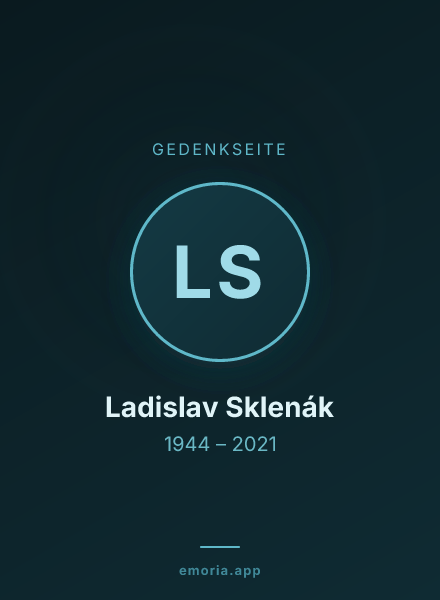 Gedenkportrait von Ladislav Sklenák