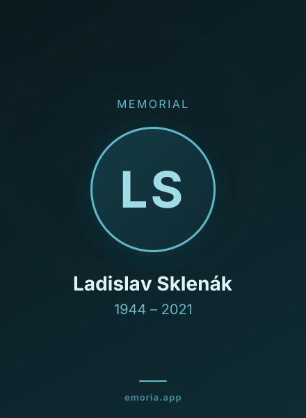 Memorial portrait of Ladislav Sklenák