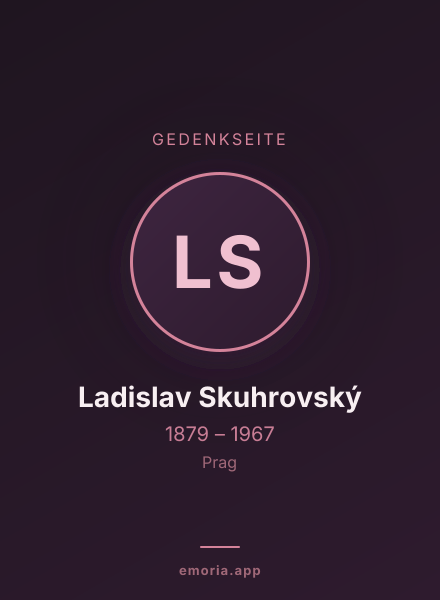 Gedenkportrait von Ladislav Skuhrovský