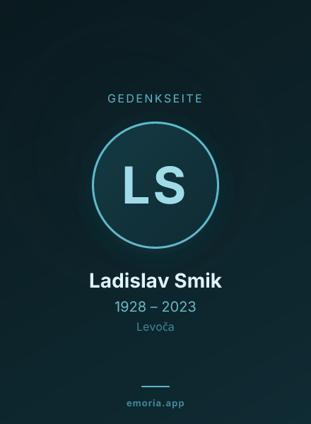 Gedenkportrait von Ladislav Smik