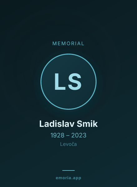 Memorial portrait of Ladislav Smik