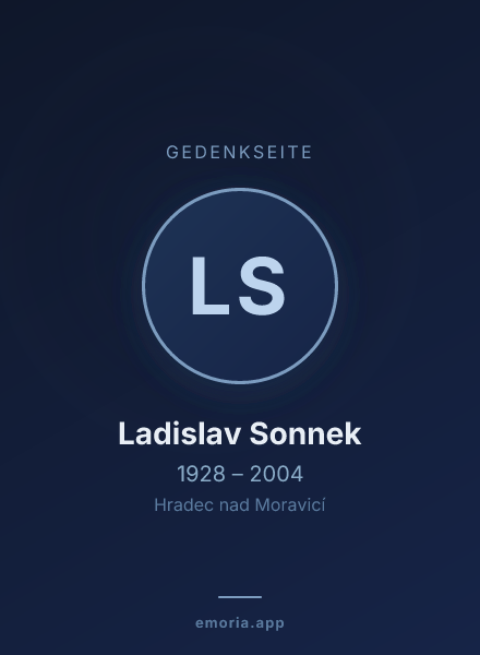 Gedenkportrait von Ladislav Sonnek