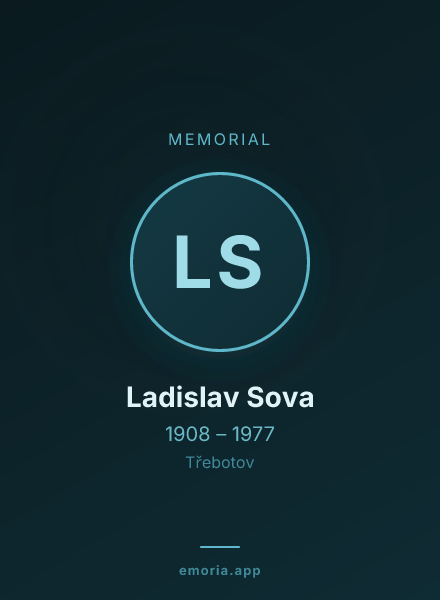 Memorial portrait of Ladislav Sova