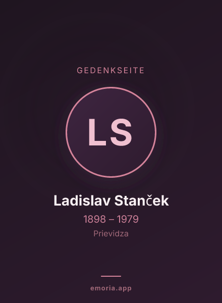 Gedenkportrait von Ladislav Stanček