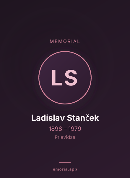 Memorial portrait of Ladislav Stanček