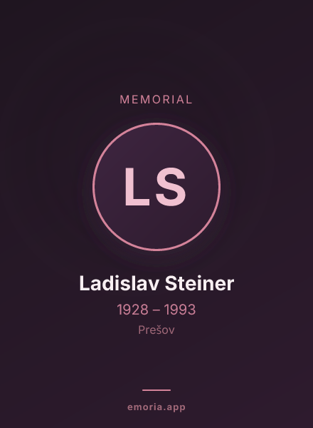 Memorial portrait of Ladislav Steiner