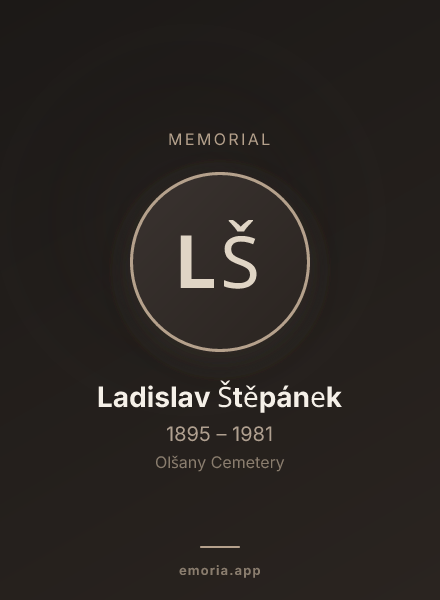 Memorial portrait of Ladislav Štěpánek