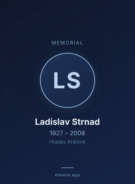Memorial portrait of Ladislav Strnad