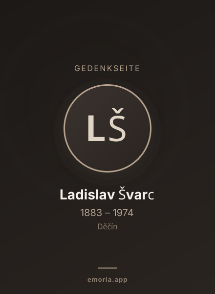 Gedenkportrait von Ladislav Švarc