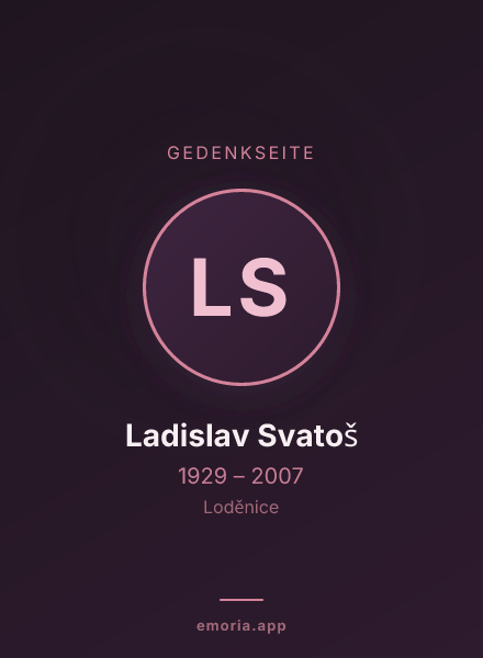 Gedenkportrait von Ladislav Svatoš