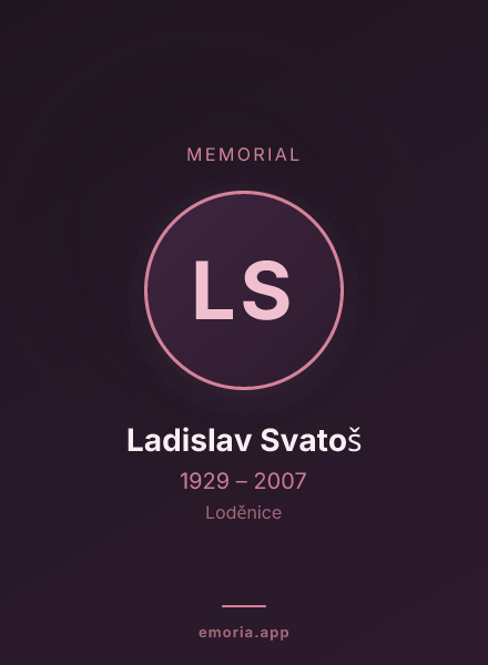 Memorial portrait of Ladislav Svatoš