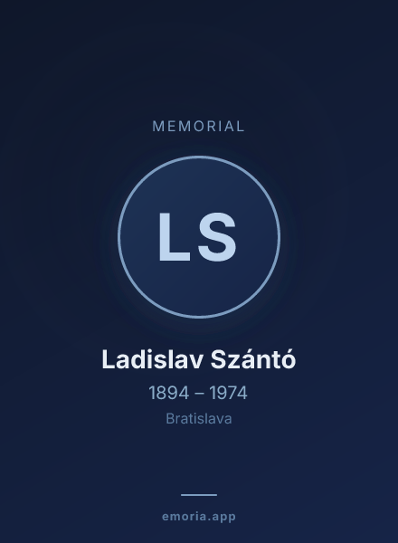 Memorial portrait of Ladislav Szántó