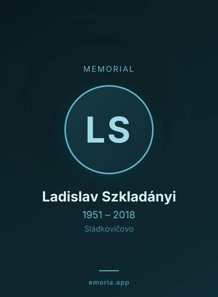 Memorial portrait of Ladislav Szkladányi