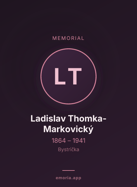 Memorial portrait of Ladislav Thomka-Markovický
