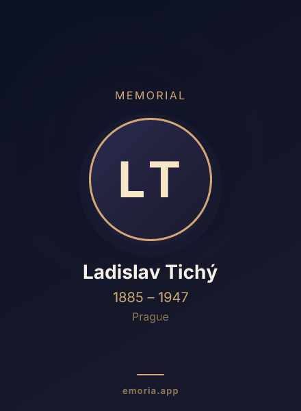 Memorial portrait of Ladislav Tichý