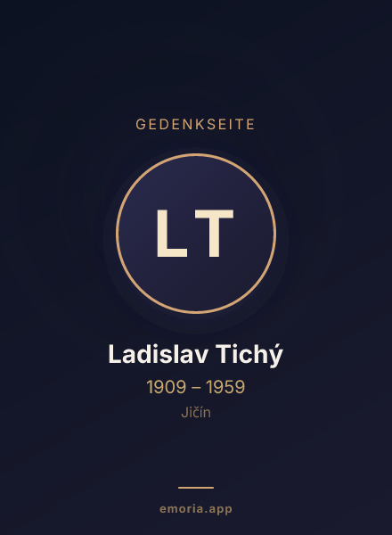 Gedenkportrait von Ladislav Tichý