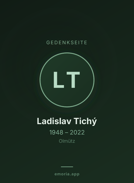 Gedenkportrait von Ladislav Tichý