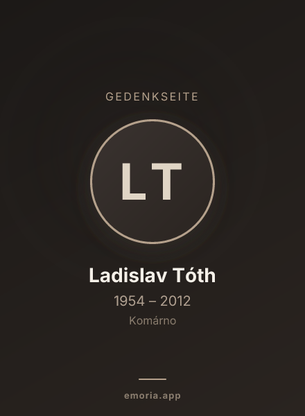 Gedenkportrait von Ladislav Tóth