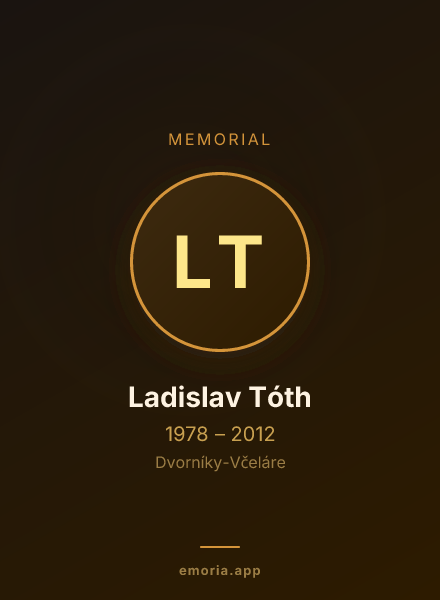 Memorial portrait of Ladislav Tóth