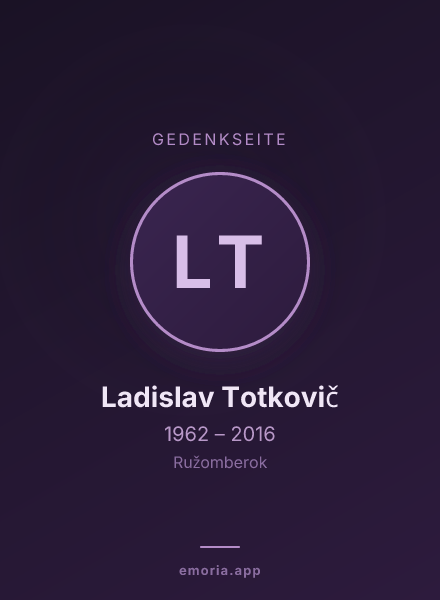Gedenkportrait von Ladislav Totkovič