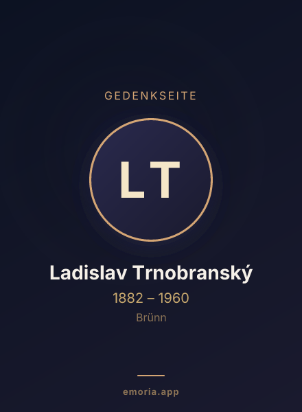 Gedenkportrait von Ladislav Trnobranský